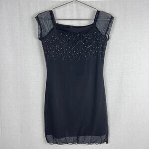 Vintage Jonathan Martin Y2K Sheer Mesh Mini Embroidered Whimsigoth Glam Party
